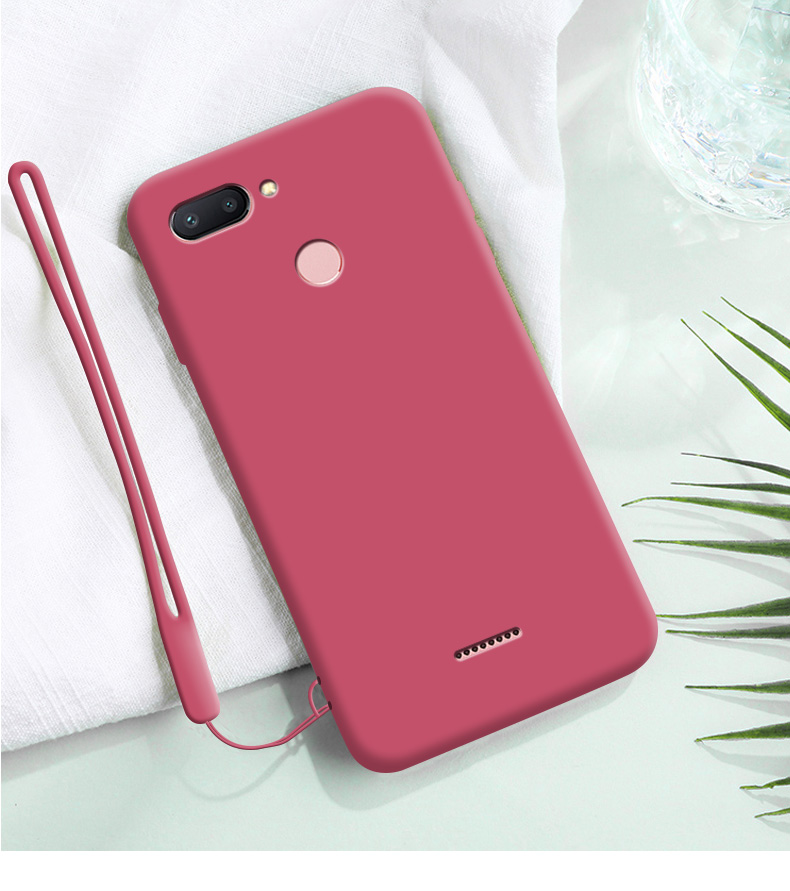 秦怀慕红米6手机壳redmi6小米m1804c3de保护套简约全包边防摔液态硅胶