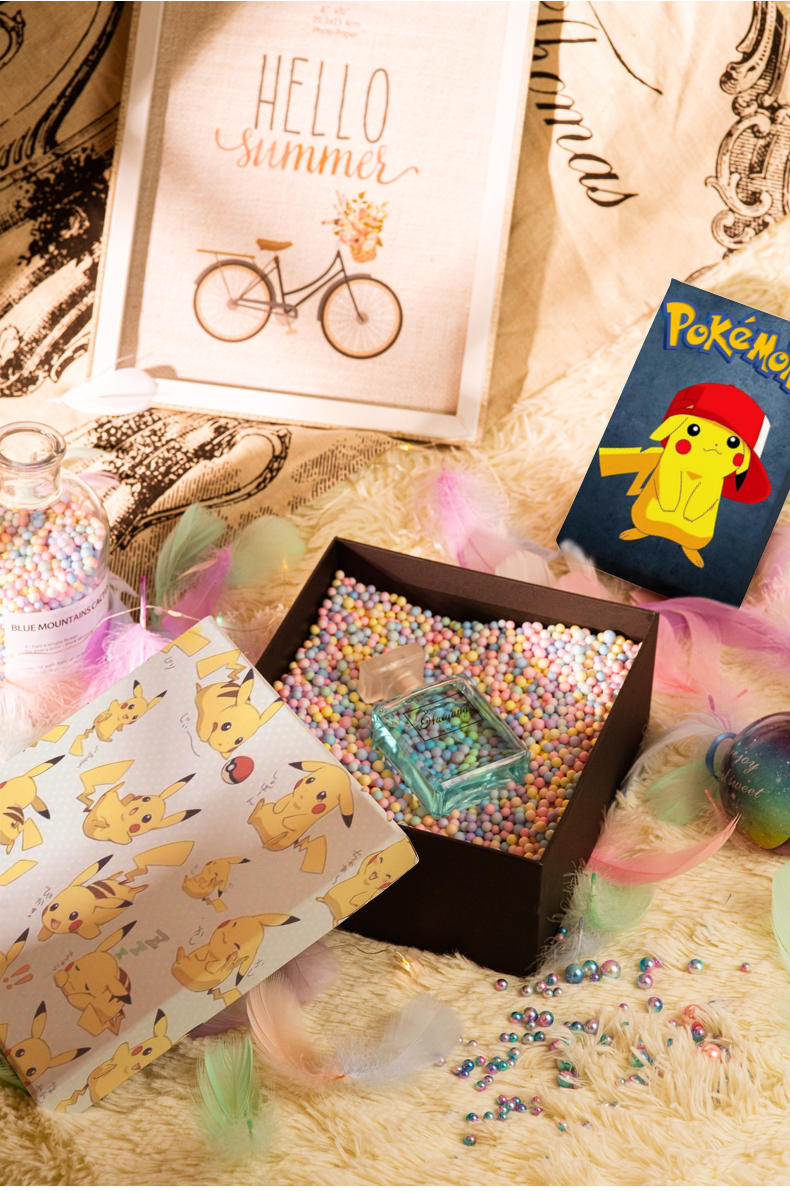 绿速 宠物小精灵皮卡丘礼物盒空盒礼品盒比卡丘生日礼物盒子宝可梦