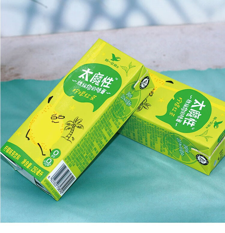 统一 太魔性 柠檬红茶 风味饮料 250ml*24盒整箱调味茶饮料 柠檬红茶