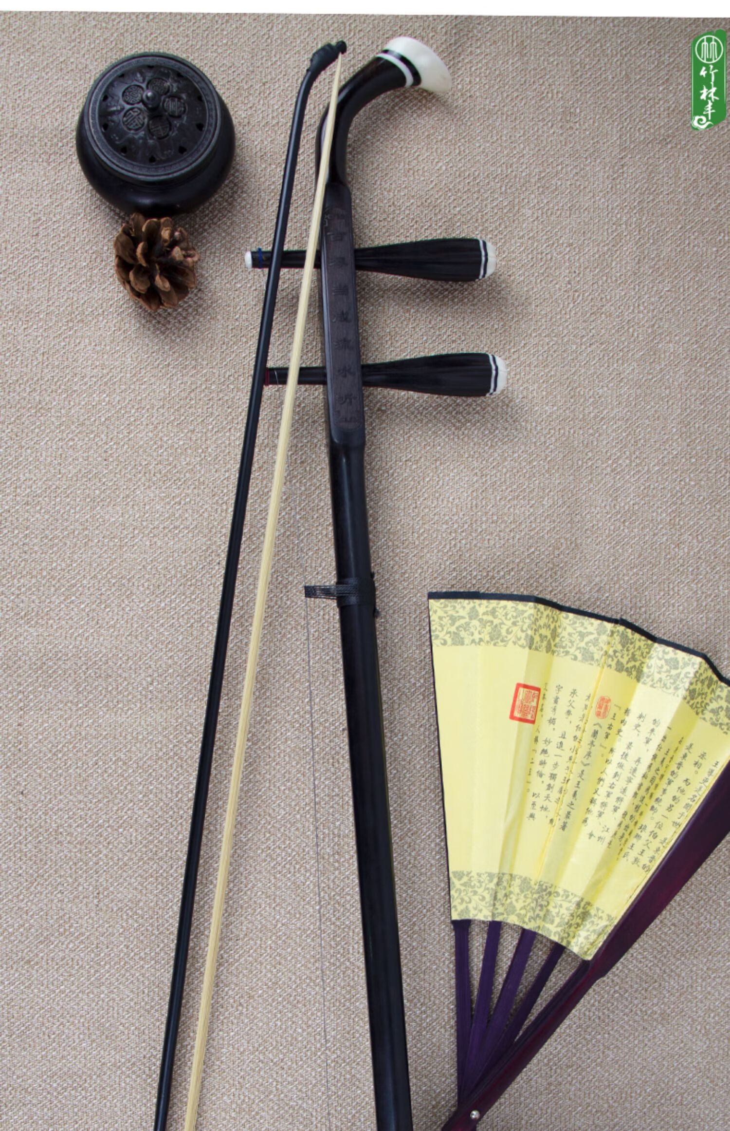 苏州黑檀二胡乐器入门胡琴大音量专业演奏初学者 精品黑檀(银丝款)