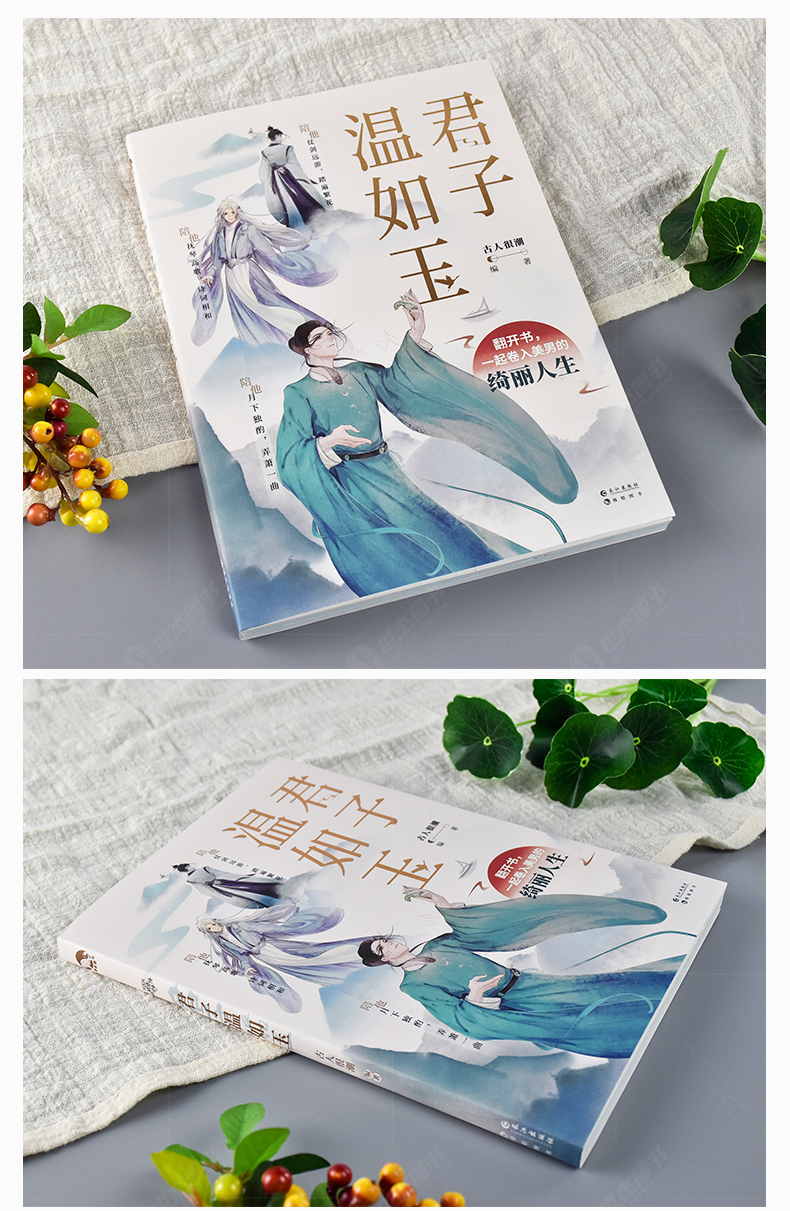 《赠美男书签君子温如玉 公子世无双 古人很潮系列套装2册 古代女子