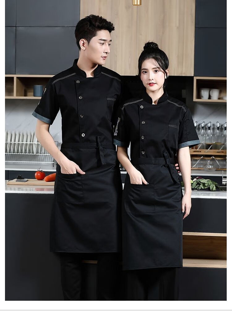 日料日式日本料理厨师服工服寿司店厨师服短袖男女款夏装饭店酒店餐厅