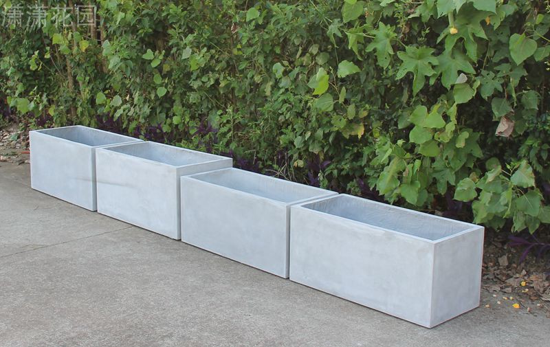 七叶岛北欧水泥花盆长方形镁泥花箱特大号家庭阳台户外创意简约绿植