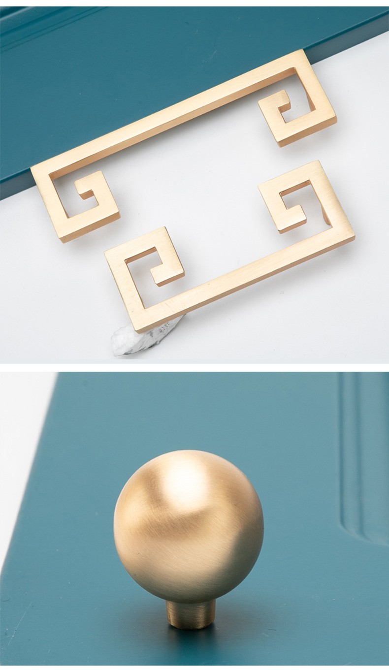 欧立onlee北欧简约新中式仿铜拉手家具衣柜门抽屉橱柜拉手单孔鞋柜