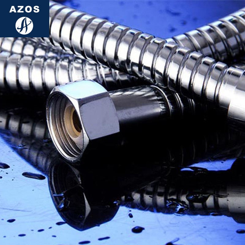 亚修斯azos不锈钢伸缩花洒软管加厚防爆淋浴管15米淋浴喷头软管手持