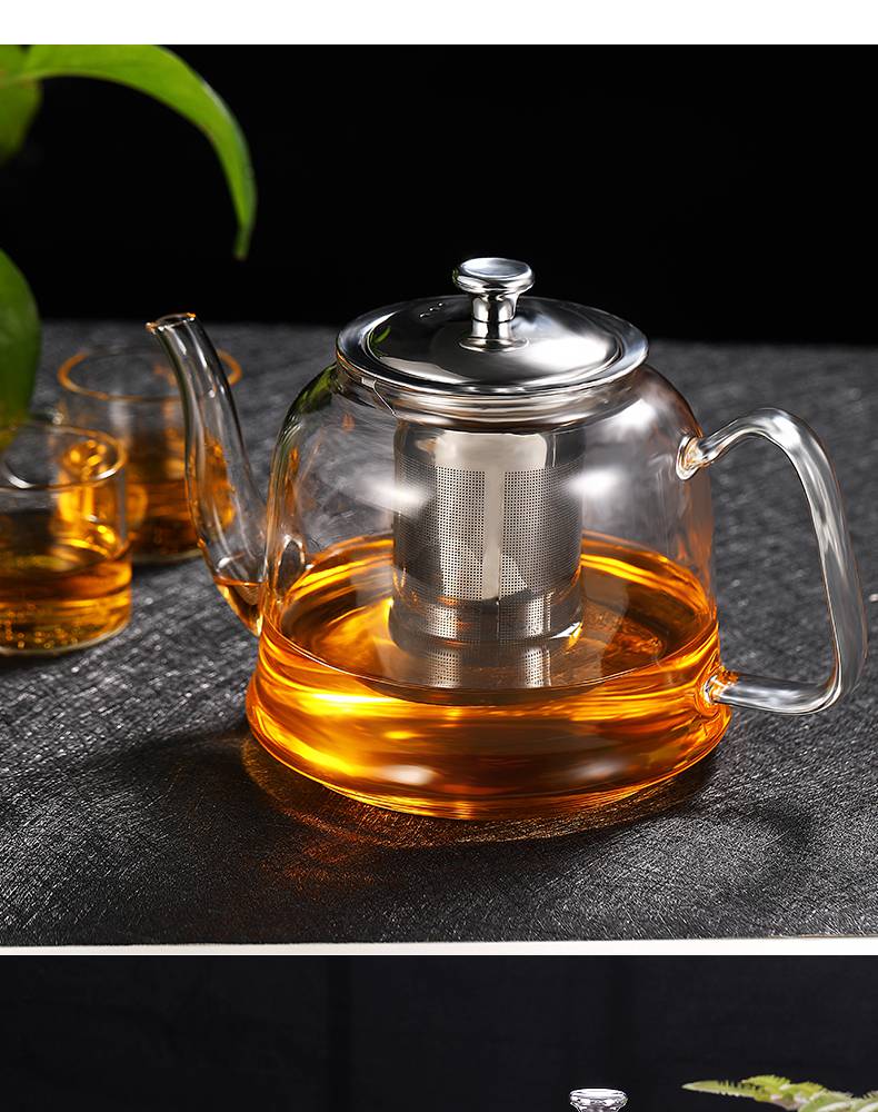 套装用耐高温加厚大容量茶具烧水过滤泡茶水壶冲煮茶器馨月壶1400ml