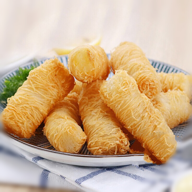 金丝榴莲酥 油炸榴莲酥 半成品西餐奶茶 冷冻榴莲酥10个250g 单袋