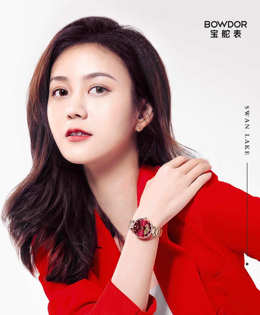 宝舵bowdor手表女天籁之声天鹅湖新品镶钻防水进口全自动机械优雅钢带
