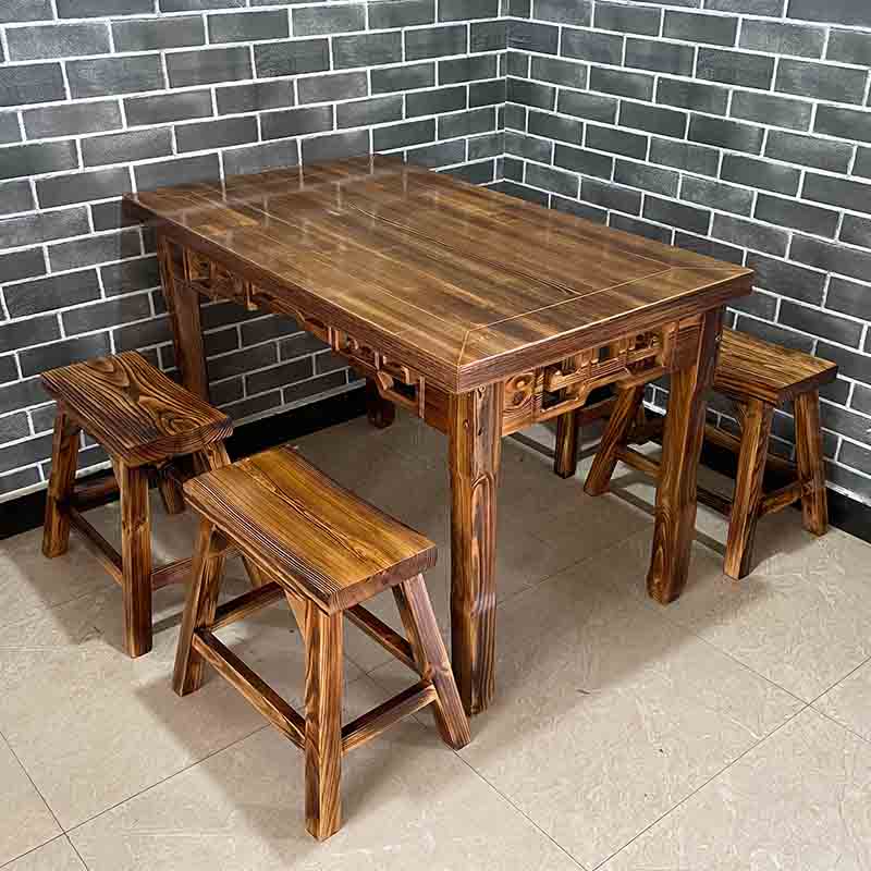 八仙桌正方形桌子餐馆饭店桌椅组合四方餐桌面馆方桌酒楼实木圆桌