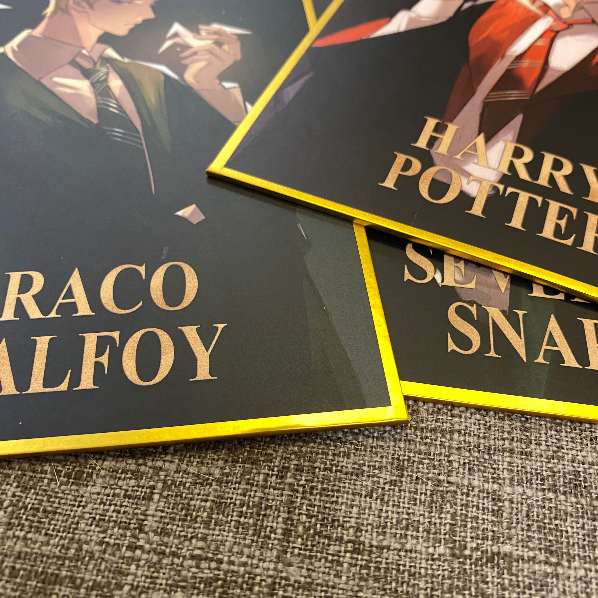 哈利波特卡片 哈利波特harrypotter德拉科克马尔福斯内普教授色纸卡片