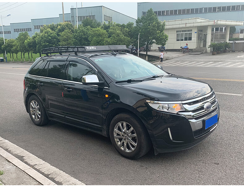 适用10-12款进口福特锐界车顶行李框不锈钢载重行李架货箱筐架车边侧