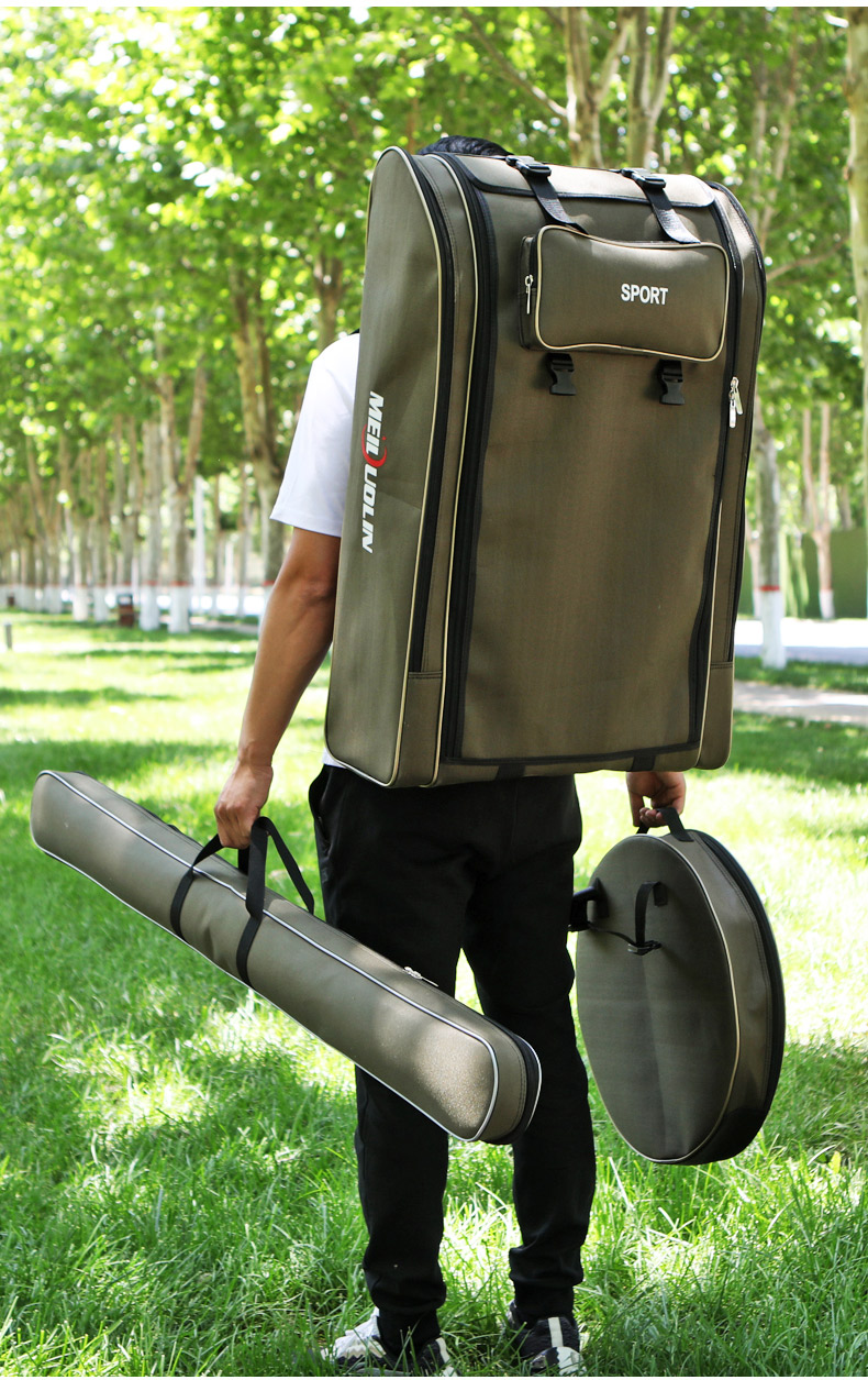 thebrave双肩背钓椅包渔具包大背包鱼竿包防水钓椅包三层大容量钓椅子