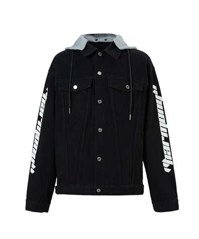 trendiano男装秋装休闲连帽夹克宽松棉牛仔外套3gc304773p 深蓝650 s