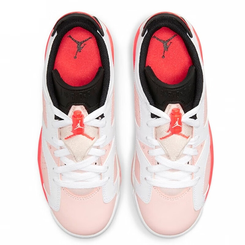 耐克(nike)女鞋 air jordan 6 low gs aj6粉白 篮球鞋 768878-102 38.