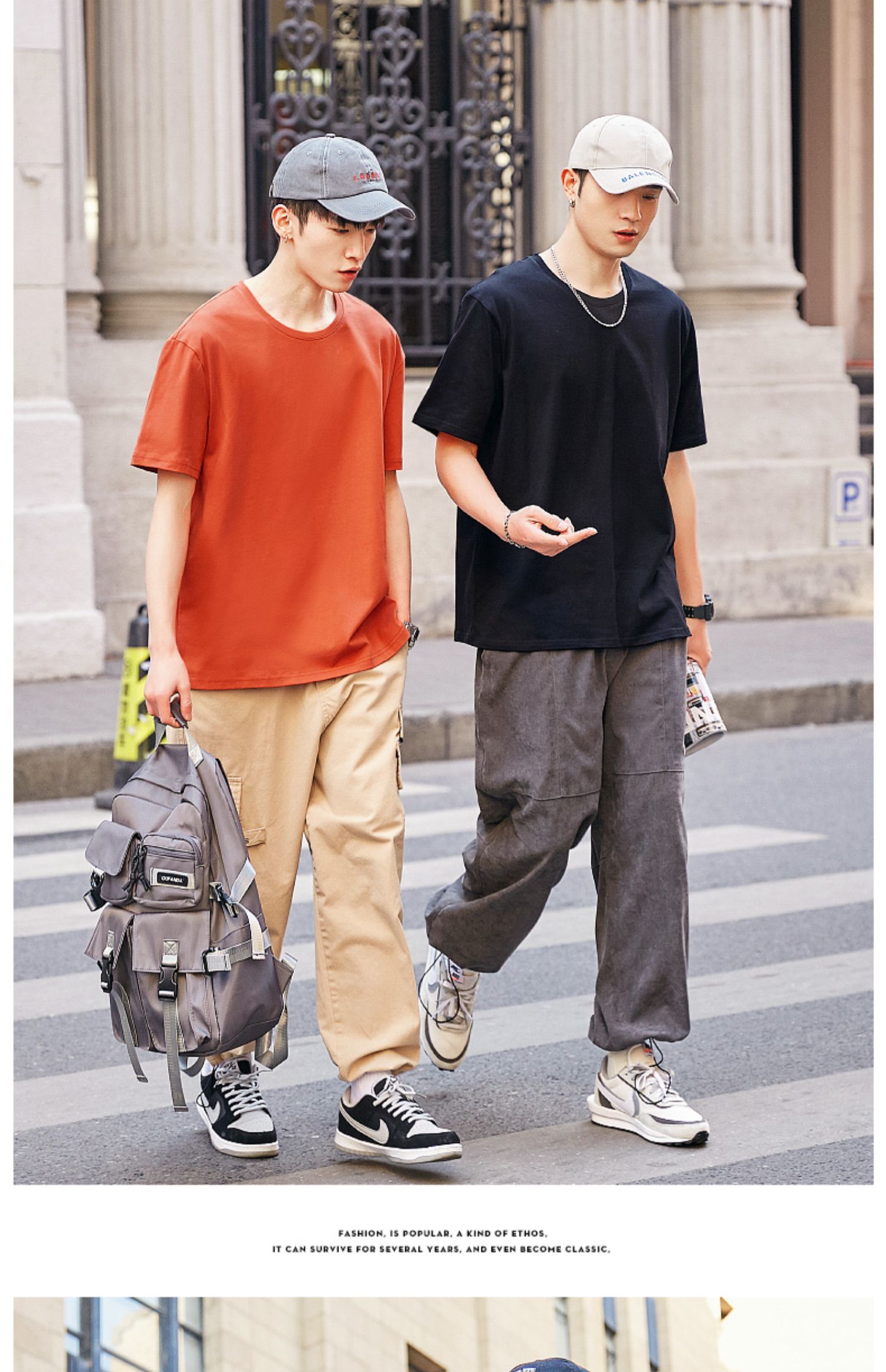 短袖男大码潮牌宽松欧美嘻哈oversize夏季半袖潮胖子深灰色2021年t恤