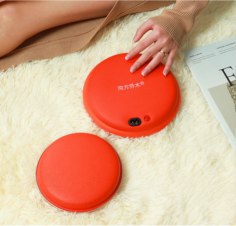 暖手宝充电式防爆电暖宝无水电热宝自动断电暖宝宝电热饼红色小号