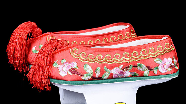 【价保30天】墨尚佳 正龙戏装花盆底古装鞋京剧戏曲女绣花彩鞋古装