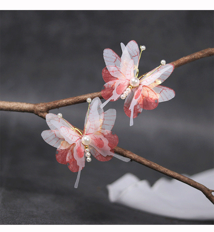 蝴蝶夹(无流苏)一对 商品编号:10028829594166 店铺: 振川饰品专营店