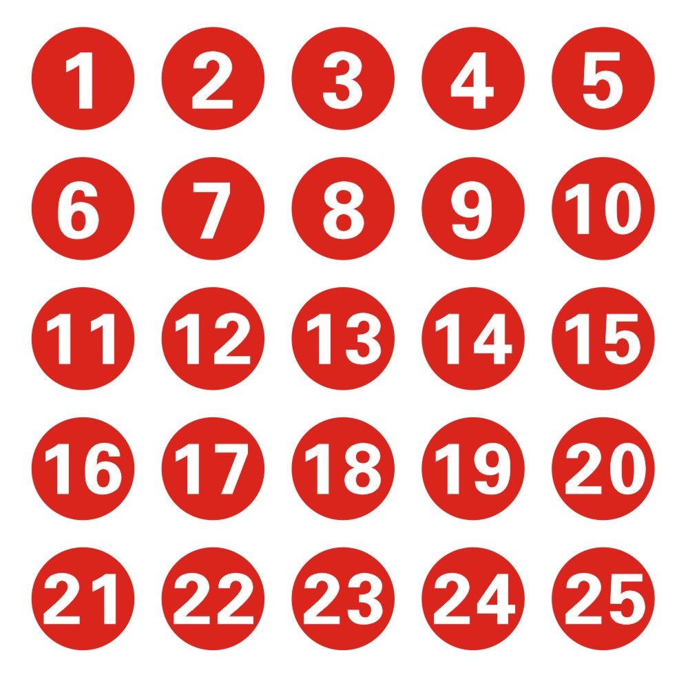 序号贴纸防水pvc数字号码贴纸定制比赛活动车队机器编号序号贴不干胶