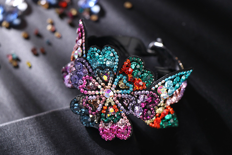 韩版盘发器马尾扣丸子头发饰头饰水钻发夹发抓懒人夹女头花饰品 绿色