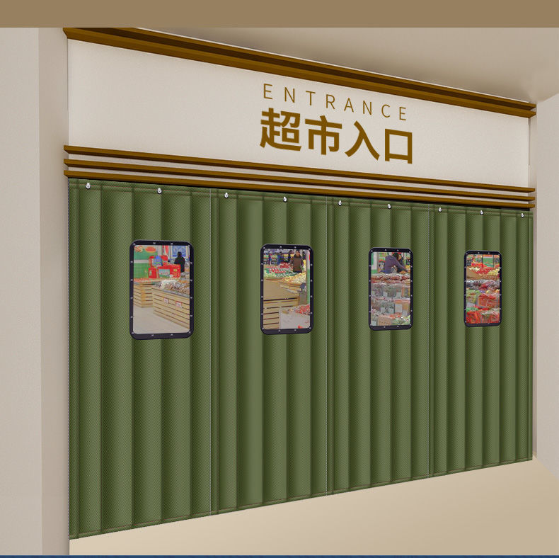 冬季棉门帘加厚保暖超市空调门帘挡风保温防寒商用定制隔断帘门帘酒