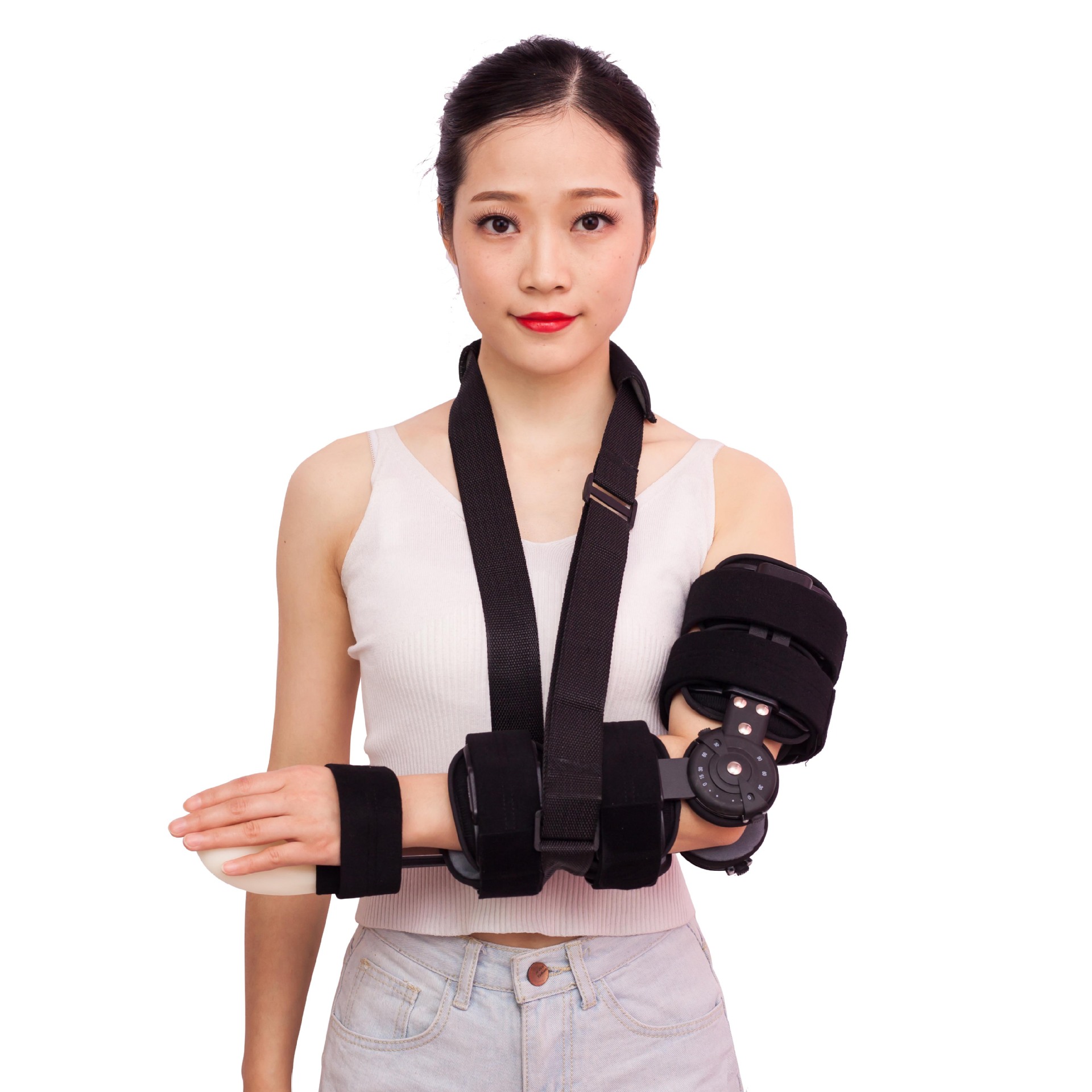 双卡盘可调节肘关节固定支具手肘部骨折扭伤康复肘关节韧带损伤护具