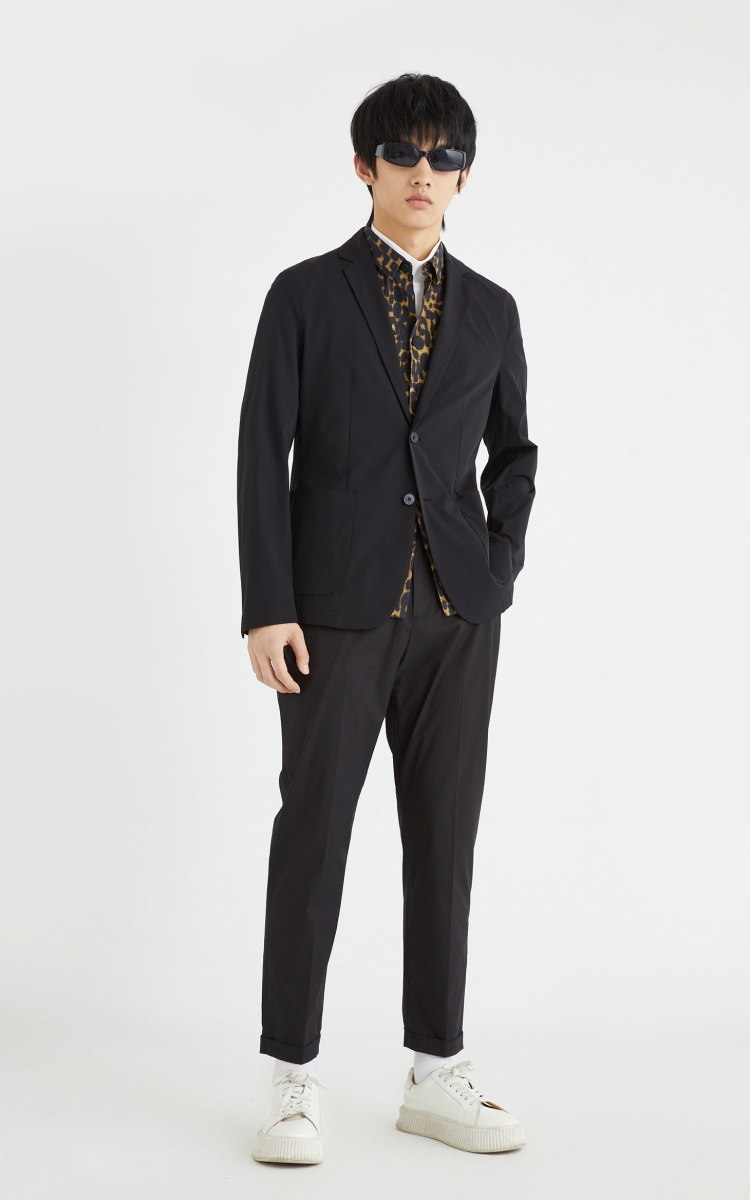 jackjones杰克琼斯男士夏季修身商务休闲西服西装外套221208004e42黑