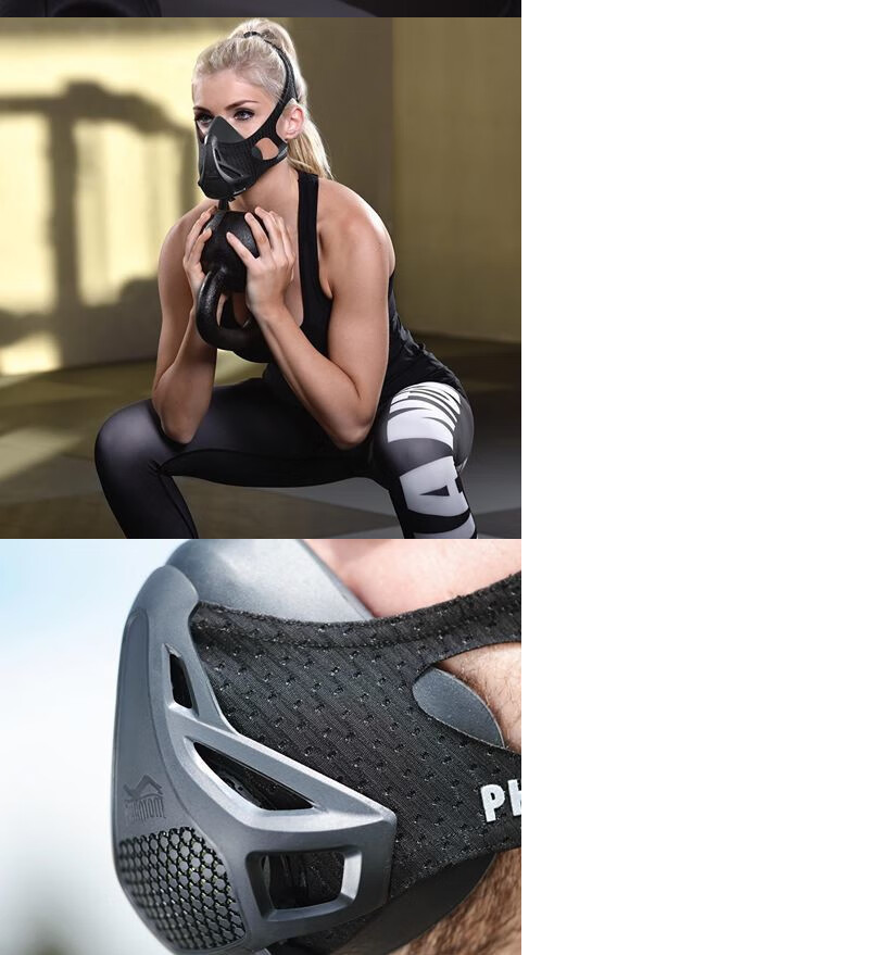 跃朋 模拟高原高海拔心肺阻控无氧肺活量口罩自虐体能健身训练阻氧