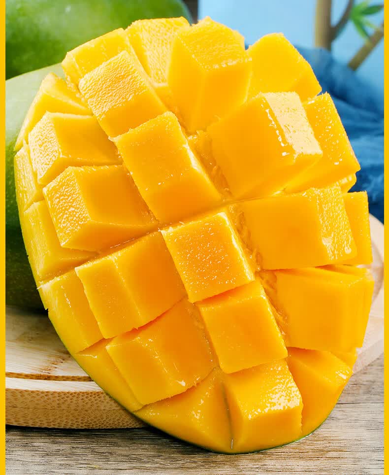 四川攀枝花凯特芒特大当季青皮芒果整箱 3斤 【中果装】尝鲜试吃,现摘