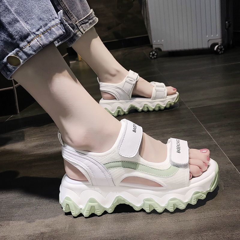 森马品牌凉鞋22年新款运动凉鞋女夏季新款韩版网红百搭拼色休闲厚底