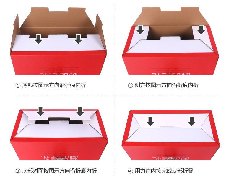 包装箱底部折叠法图片