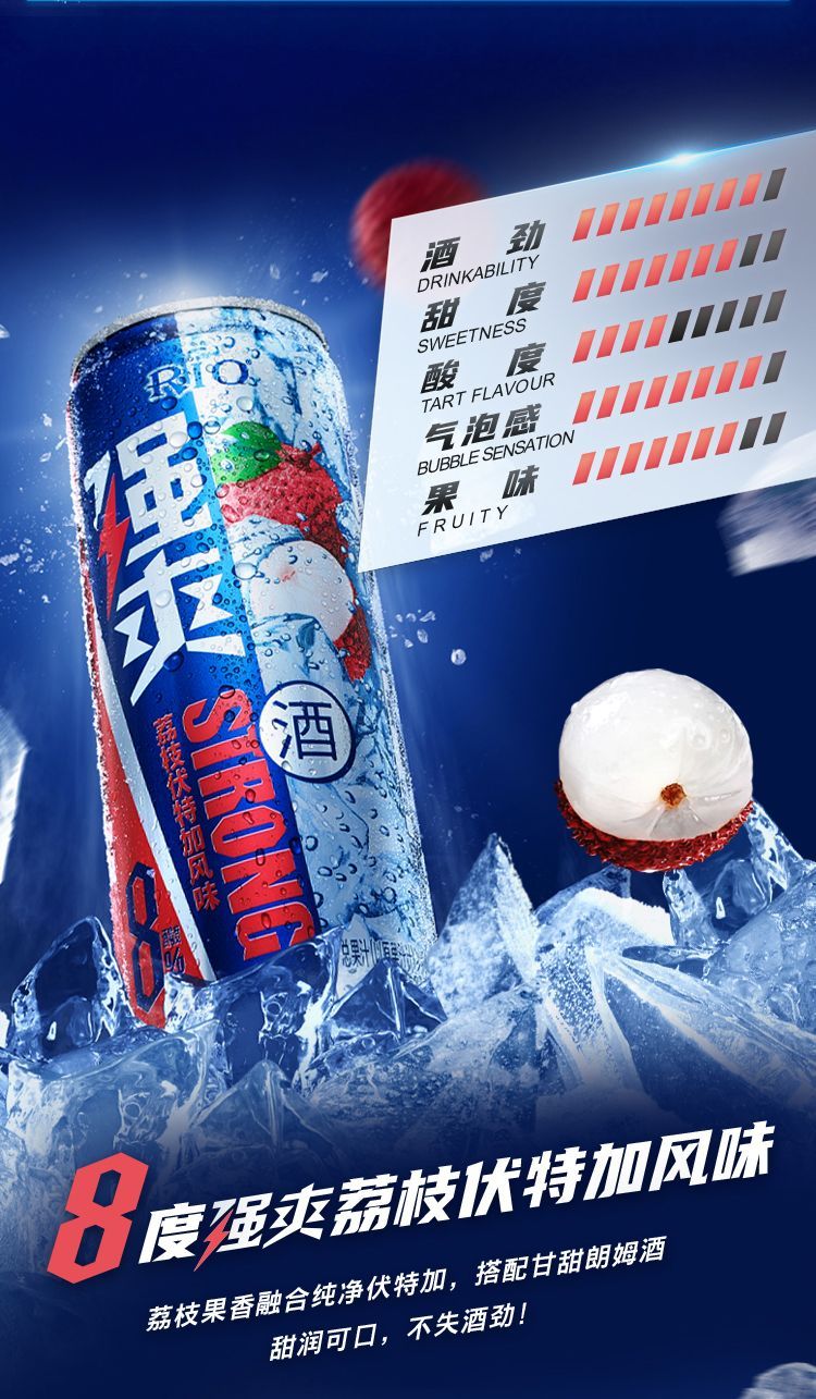 澳强爽 鸡尾酒套装 预调酒洋酒果酒8度 强爽330毫升气泡酒伏特加 6罐