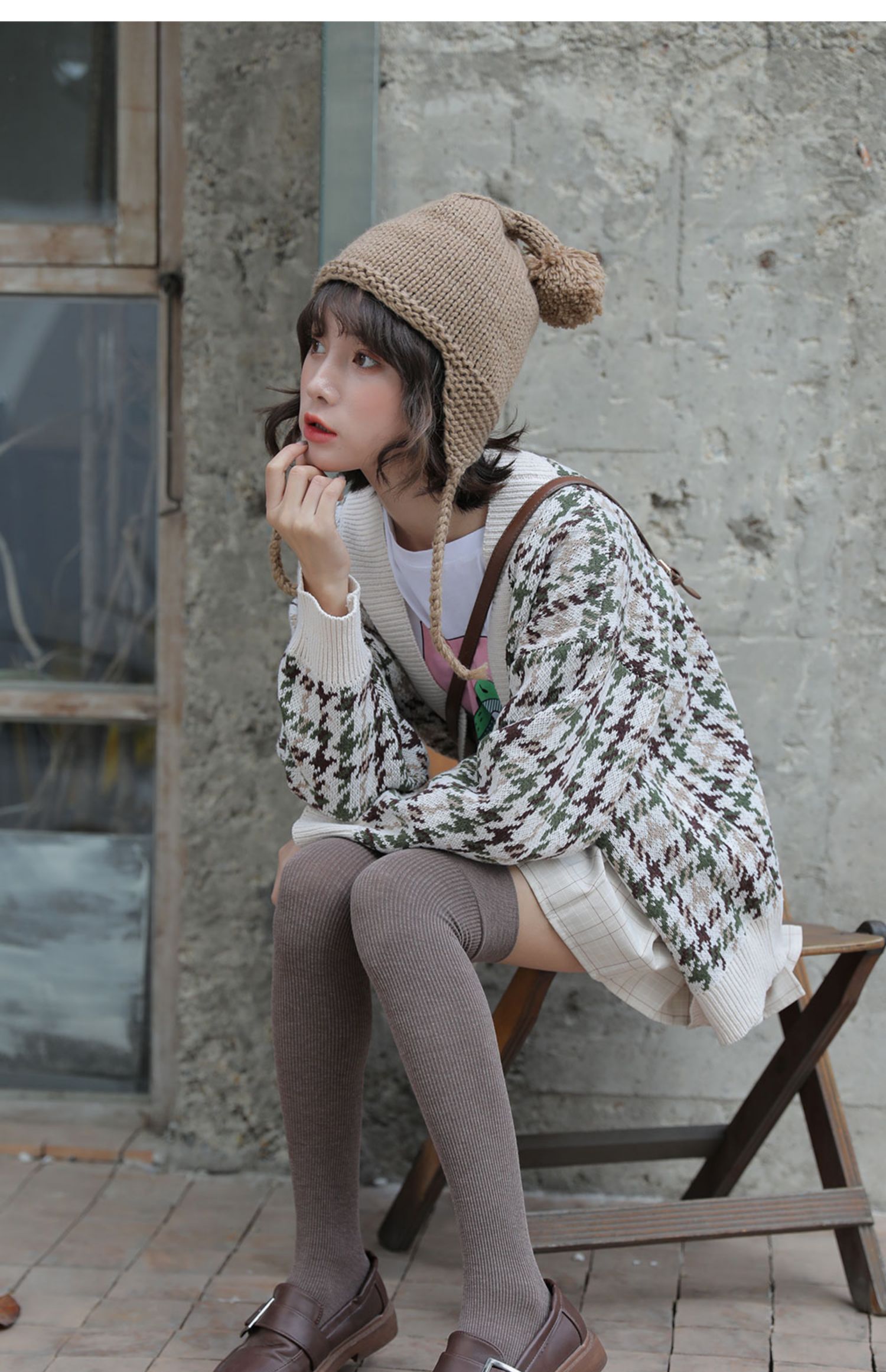 长筒袜jk袜子女小腿袜过膝潮ins春秋保暖半截高筒瘦腿日系中筒袜黑色