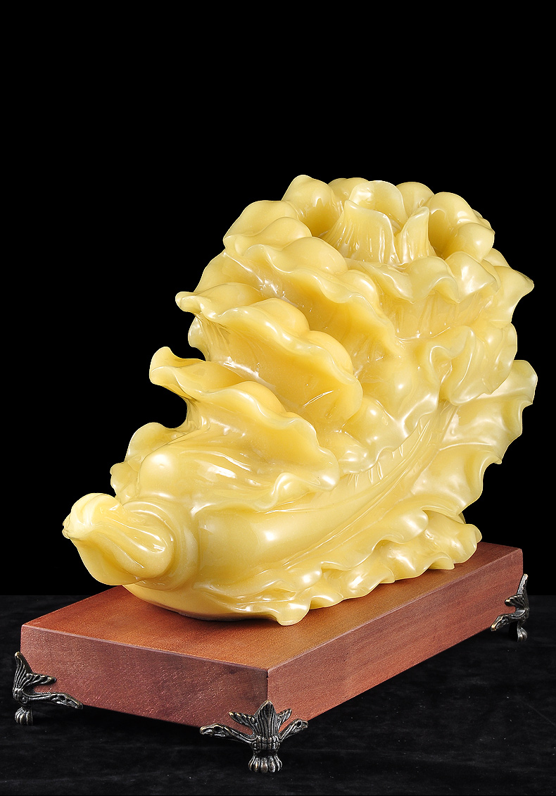 红福顺hongfushun百财如意玉白菜创意摆件招财家居客厅装饰办公开业