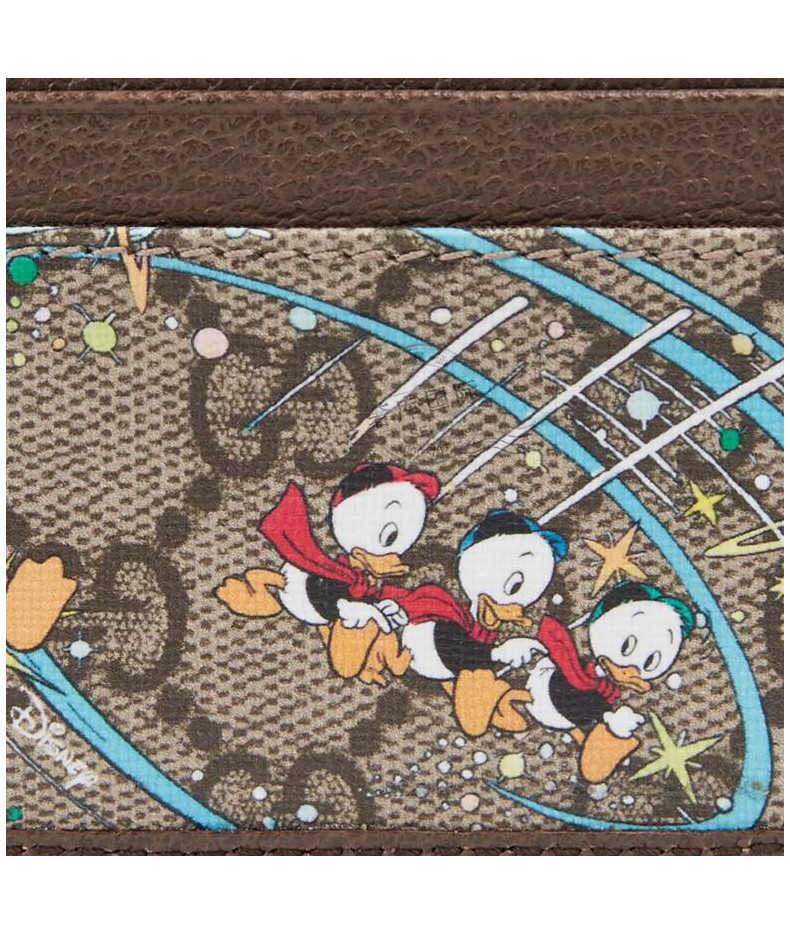 gucci古驰卡包男女通用唐老鸭印花图案短款卡夹647942-2n9at-8679