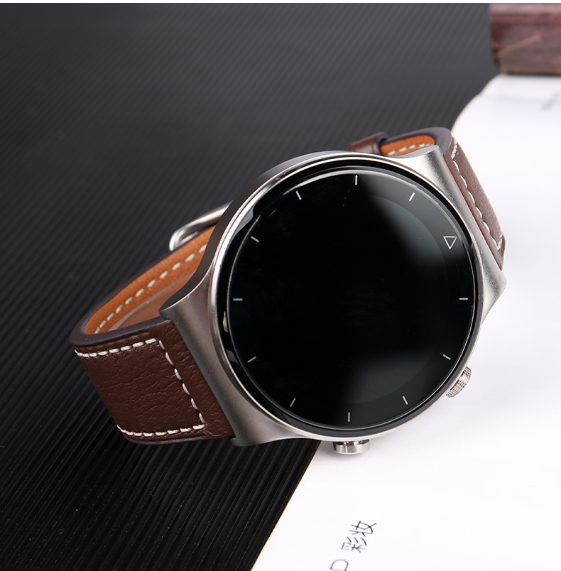 适用华为watch3表带真皮运动手表watch3pro智能配件华为手表gt3gt2pro