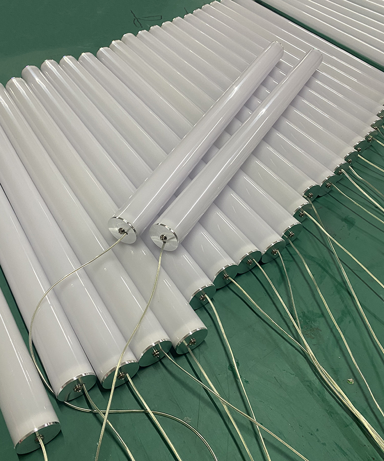 led灯通体360度发光长条灯亚克力圆管吊灯圆形办公室店铺装饰灯管