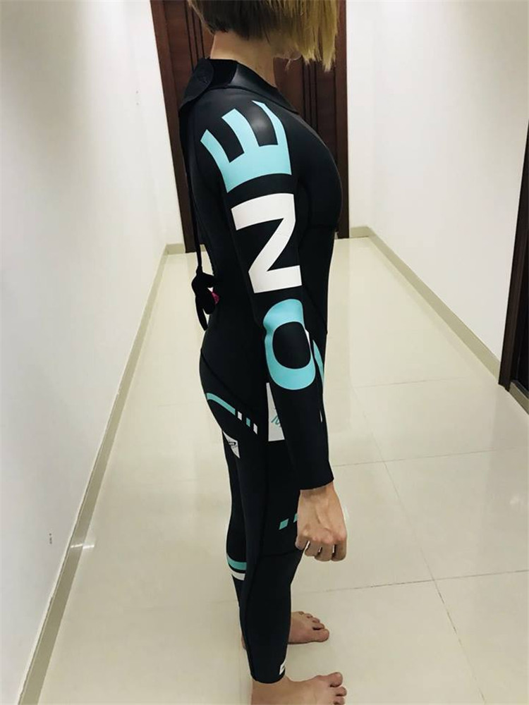 one入门级男女长袖短袖防寒服胶衣防寒泳衣连体铁人三项男士无袖黑色