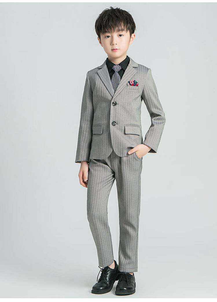 3-12岁儿童西服儿童西装男套装男童小西服婚礼花童礼服男小孩演讲帅气