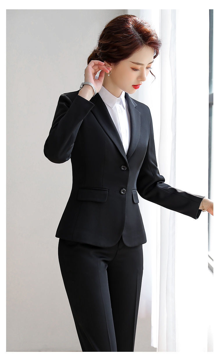 胖妹胖人肥婆遮肉ol销售正装面试主持人大码职业装女装套装显瘦胖mm