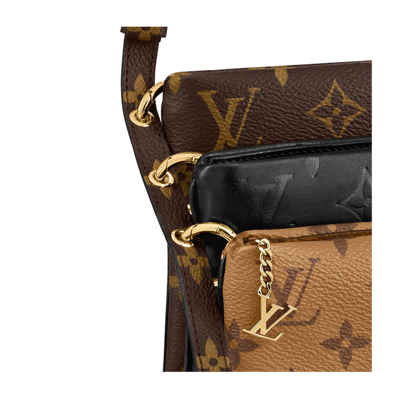 【2020早秋新款】louis vuitton/路易威登 lv3 手袋 拼色老花 帆布/配