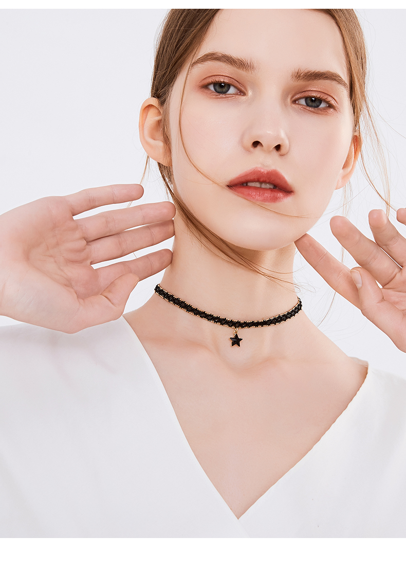 星星choker复古脖子饰品短款颈带项圈项链女潮脖链锁骨链网红颈链