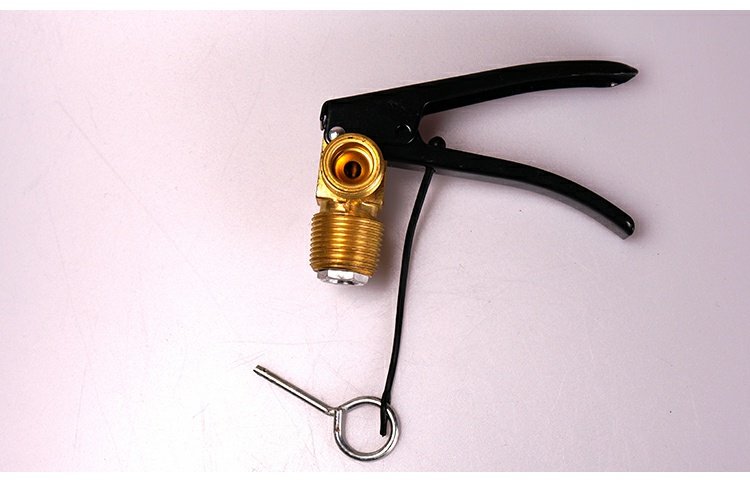 二氧化碳灭火器配件1公斤245kg干粉灭火器压把推车式阀门配件干粉35kg