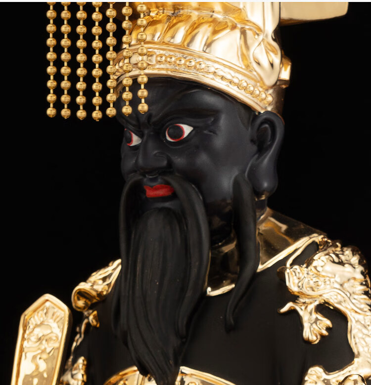 行天宫鎏金纯铜阎王爷神像阎罗王道教阎罗大王阎王供奉神像摆件阎罗王