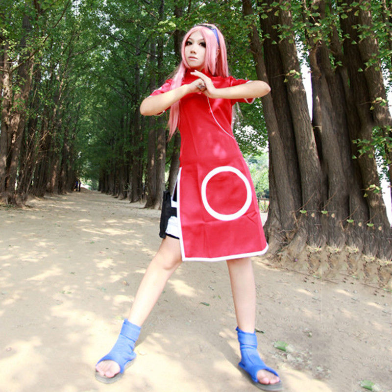 动漫火影忍者小樱春野樱cos服漫展表演出cosplay服装全二代五件套手套