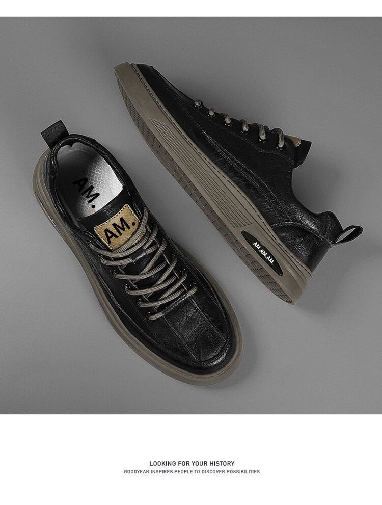 木林森(mulinsen)男鞋男板鞋金鸡专柜鞋子男潮流百搭防滑软底板鞋男