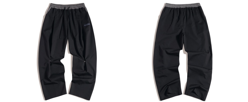 ecko犀牛潮牌22aw美式复古四合扣可调节结构拼色腰头休闲阔腿裤男女