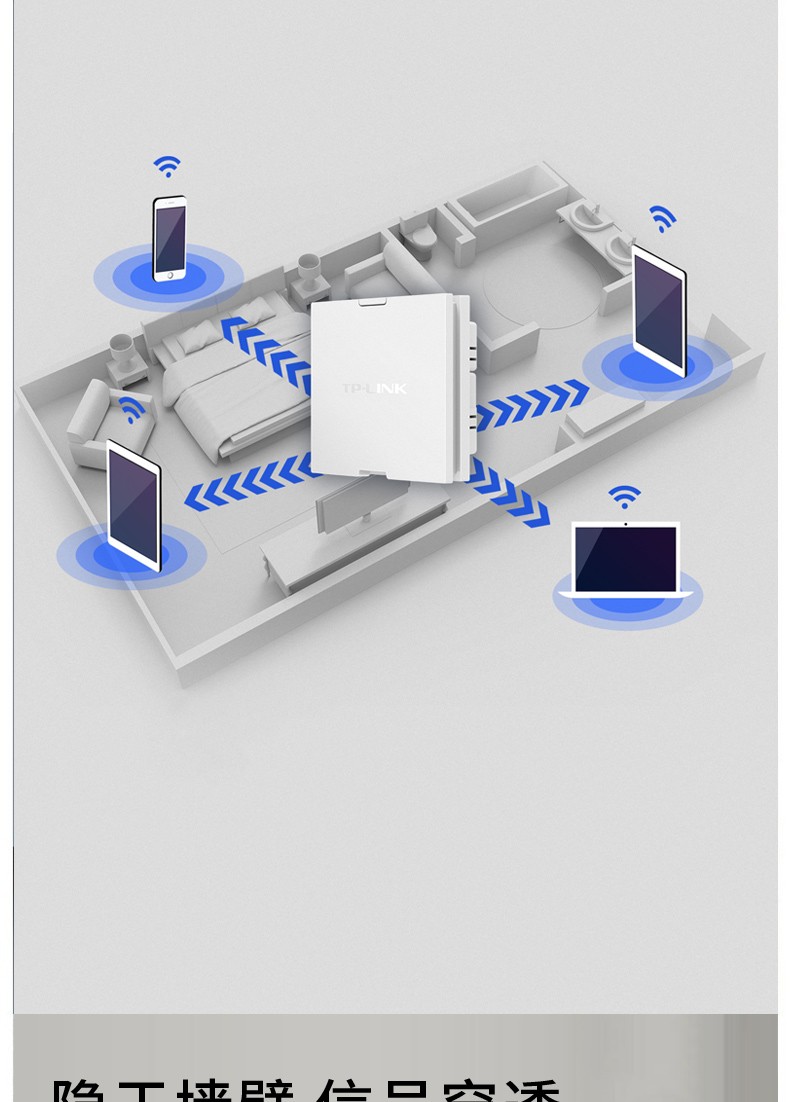 tp-linkap面板全屋wifi6面板無線ap套裝1800m雙頻千兆poe路由器酒店企