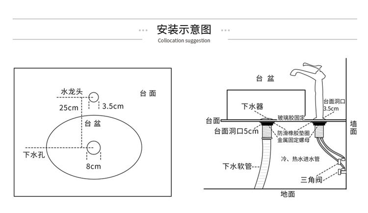 洗漱台安装图解图片