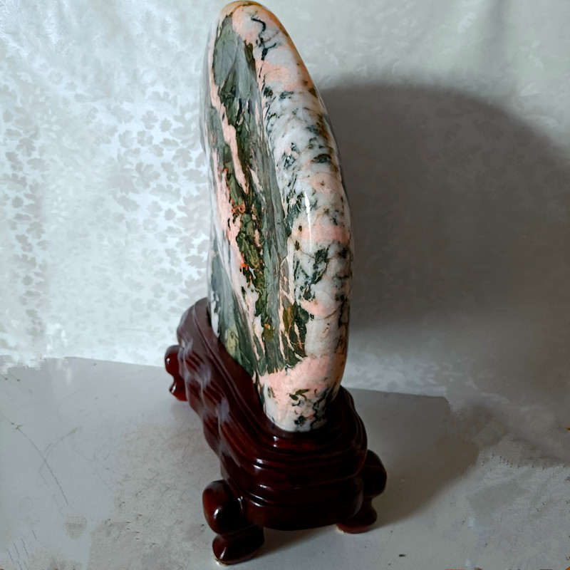 宏火阁礼品 奇石青海七彩石观赏石天然原石摆件国画石乔迁办公居家